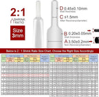 Chanzon 2:1 Ratio 1/8" (3mm) Heat Shrink Tubing 8Ft Roll (2.5M Total Length) Clear/Transparent Polyolefin Sleeving Wrap Shrinking 2 to 1 1pcs