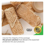 IDL Packaging HexcelWrap Cushioning Kraft Paper 15.25" x 300' in Self-Dispensed Box – Brown Eco-Friendly Honeycomb Alternative to Bubble Wrap – Innovative Packing Paper Roll for Shipping and Moving