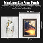 10 Pack 26 * 30 Inch Extra Large Bubble Pouches Clear Bubble Pouch Wrap Bags for Packing Shockproof Cushioning Wrap Bag for Shipping Moving Fragile Dishes China Plates Painting Fragile Items