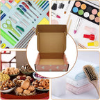 Green Recyclable Cardboard Small Gift Mailer Boxes for Shipping Packaging Craft Mother's Day Gifts Giving Products (Pink, 7.2 x 5.2 x 2 Inch)