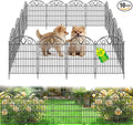 10 Panels No Dig Decorative Garden Fence Panel – 28" H X 19.6' L Rustproof Metal Dog Fence Outdoor for Yard, Animal Barrier Fence for Pet, Garden Border, Patio, Flower Beds| Temporary Fencing