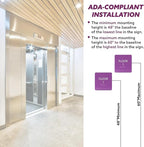 Spruce ADA Floor 1 Sign with Braille – Made from Durable Acrylic and Ready to Mount