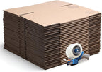 The Boxery 12"x9"x9" Brown/Kraft Corrugated Cardboard Shipping Boxes 100-Pack | Mailing, Packing, Moving & Storage for Business/Home – Durable - Eco-Friendly, Recyclable - Made in the USA