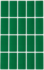Royal Green 1.57 inch x 0.75 inch Stickers Rectangular Labels in Green (40mm x 19mm) - 1000 Pack