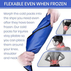 rester's choice Ice Pack for Injuries Reusable, Soft Gel Flexible - (Large: 11"x14.5") for Hip, Shoulder, Knee, Back - Comfy Cold Pack Compress for Swelling, Bruises, Surgery (Mint-Green, 1 Pack)