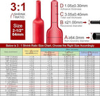 Chanzon 2-1/2 inch (64mm) Type G Waterproof Heat Shrink Tubing Marine 3:1 Ratio with Eventronic Dual Wall Adhesive Tubes Glue Inside 64G Red 1.22M 1pcs