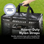 New Star Foodservice 1028683 Commercial Quality Insulated Food Delivery Bag Half-Size,(12" W x 11.5" H x 9.5" D)