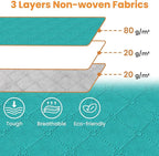 Fab totes 24 Gallons Clothes Storage, Foldable Thick Fabric Blanket Storage Bags, Containers for Organizing Bedroom, Closet, Clothing, Comforter, Organization with Handle (4 Pack,Green)