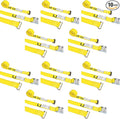 US Cargo Control E-Track Cam Buckle Straps (10-Pack), 2 Inch x 12 Foot E Track Straps with Cam Buckle and Spring E-Fittings, 2,500 LBS Break Strength, Easy-to-Use Tiedowns in Vans and Trailers