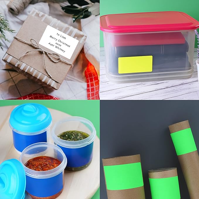4" x 2" Blank Stickers to Write On Name Tags Color-Coding Labels for Moving, and Storage Boxes, 324 Labels (Olive) by Royal Green