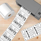12 Rolls 3" X 2" Barcode Labels, 700/Roll - Direct Thermal Labels Compatible with Zebra & Rollo Printers