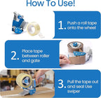 Heavy Duty Packing Tape with Dispenser - 1.88 Inch x 65 Yards, 6-Pack Clear Packaging Tapes, Durable Tape Dispenser for Secure Sealing, Ideal for Moving and Shipping