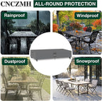 Heavy Duty Patio Furniture Covers Waterproof, 600D Outdoor Furniture Cover Waterproof for Sectional Sofa Couch, Outdoor Dining Table and Chair Set Covers 138''L x 86''W x 28''H, Grey