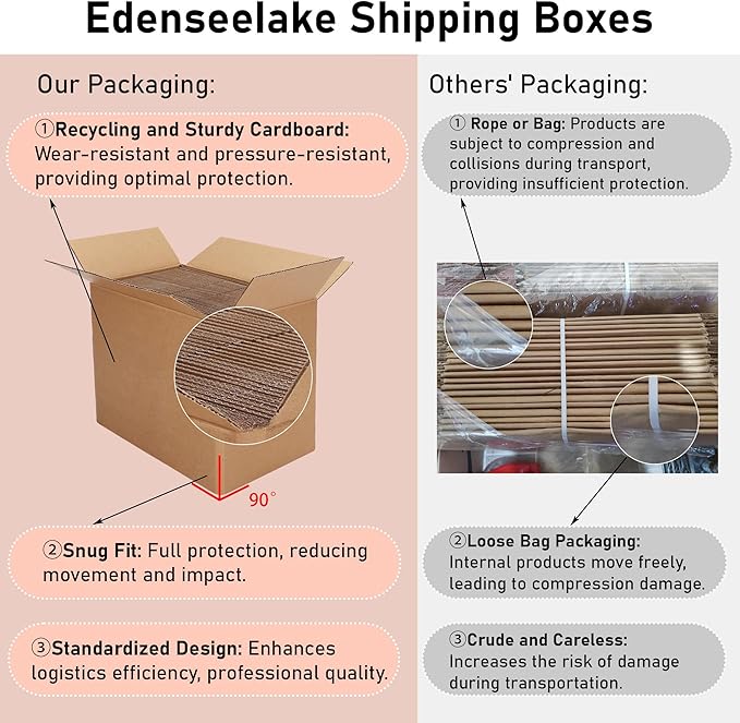 EdenseeLake 40 Pack 9x6x3 inches Shipping Boxes Small Cardboard Boxes for Packing, Moving, Mailing, Brown