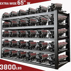 65" W Garage Shelving Heavy Duty, 5 Tier Garage Shelves, 30" D Adjustable Storage Shelving Unit, Commercial Metal Shelf for Kitchen, Warehouse, Pantry, School, Shop, 65" Wx30 Dx79 H