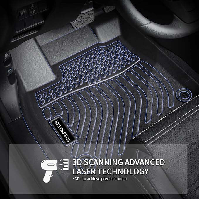 KELCSEECS® Floor Mats & Cargo Liner Custom for Volkswagen Jetta 2019-2026 All Weather Protection TPE Floor Liners Front& Rear Row Full Set Accessories Black