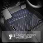 KELCSEECS® Floor Mats & Cargo Liner Custom for 2018-2022 Honda Accord/Honda Accord Hybrid All Weather Protection TPE Floor Liners Front& Rear Row Full Set Accessories Black
