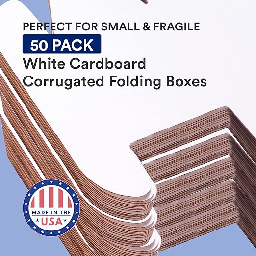 BOX USA Shipping Boxes Small 5"L x 3"W x 5"H, 50-Pack | Corrugated Cardboard Box Mailer for Packing, Moving and Storage 535
