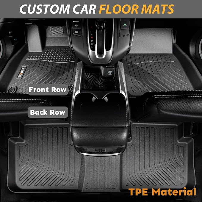 AIPOIL® Floor Mats & Cargo Liner Set for 2013-2019 Ford Escape All Weather Protection TPE Anti-Slip Automotive Full Set Custom Car Mats Accessories - Black