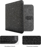 CoBak Car Registration and Insurance Holder - Vehicle Glove Box Car Organizer, Auto Truck Comparment Accessories Case for Essential Document, Driver License, Cards (Glitter Black)