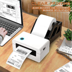 MFLABEL 4x6 Direct Thermal Shipping Labels - 6 Rolls, 220 Labels/Roll, Perforated Postage Paper with Alignment Hole, Compatible with 4XL LabelWriter 1744907 & 1755120, Rollo for USPS, UPS