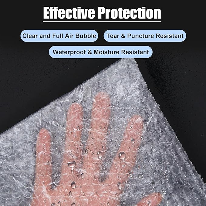 5 Pack Self Seal 20 x 24 Inch Bubble Bags Extra Large Clear Bubble Cushioning Pouches for Packing Shockproof Wrap Bag for Shipping Moving Fragile Dishes China Plates Painting Fragile Items
