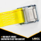 US Cargo Control E-Track Cam Buckle Straps (20-Pack), 2 Inch x 12 Foot E Track Straps with Cam Buckle and Spring E-Fittings, 2,500 LBS Break Strength, Easy-to-Use Tiedowns in Vans and Trailers