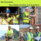 Safety Vests 10 Pack with Pockets,High Visibility Reflective Construction ANSI Class 2 Yellow Work Vests for Men,Woman,Hi Vis and Neon Mesh