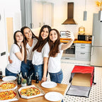 Maxcheck 4 Pcs Insulated Pizza Delivery Bag 20 x 20 x 14 Inch Pizza Warmer Bag Carrier Reusable Insulated Cooler Boxs Winter Food Delivery Carrier for Personal and Professional Use (Red)