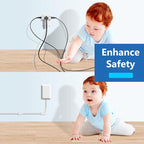 LIDER Outlet Extender with 3 Receptacles, 21W USB Type-A, and 2 USB Type-C, USB Port, Ultra-Thin Wall Plate Plug with Cord Extender, 3-Outlet Power Strip, Flat-Face, ETL-Listed, 3ft Cord, White