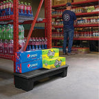 PolyMight Narrow Heavy-Duty Plastic Poly Dunnage Rack for Commercial Industrial Storage 60" x 16" x 16" with 2500 lb Capacity | For Wareshouse, Storage, and Merchandising