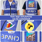 BeautyWill 10/20 Pack Custom Logo Safety Vest,Bulk High Visibility Class 2 Reflective Work Vests