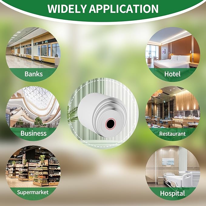 (50 Rolls) 3 1/8" x 230' Thermal Receipt Paper Rolls, Cash Register POS Thermal Paper, Credit Card Rolls Thermal 3 1/8 in x 230 ft.