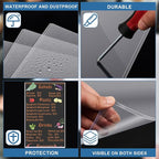 Henoyso 200 Pcs 8.5" x 14" Menu Cover Rigid Print Protectors Clear Heavy Duty Menu Holder Poster Protector Sleeve Hard Plastic Paper Sleeves for Page Sheet Photographs Document Birth Certificate