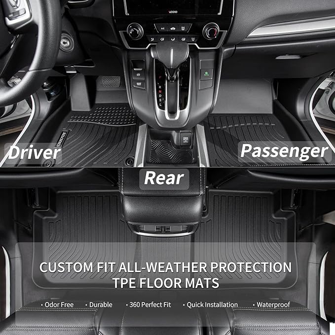 KELCSEECS® Floor Mats & Cargo Liner Custom for Acura RDX 2025 2024 2023 2022 2021 2020 2019,All Weather Protection TPE Floor Liners Front& Rear Row Full Set Acura RDX Accessories Black