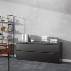 2 Drawer File Cabinet with Lock, Lateral Filing Cabinets,Metal Storage Filing Cabinets for Home Office, Heavy Duty File Cabinet for Letter/Legal/A4/F4 Size Amssebly Required, Black