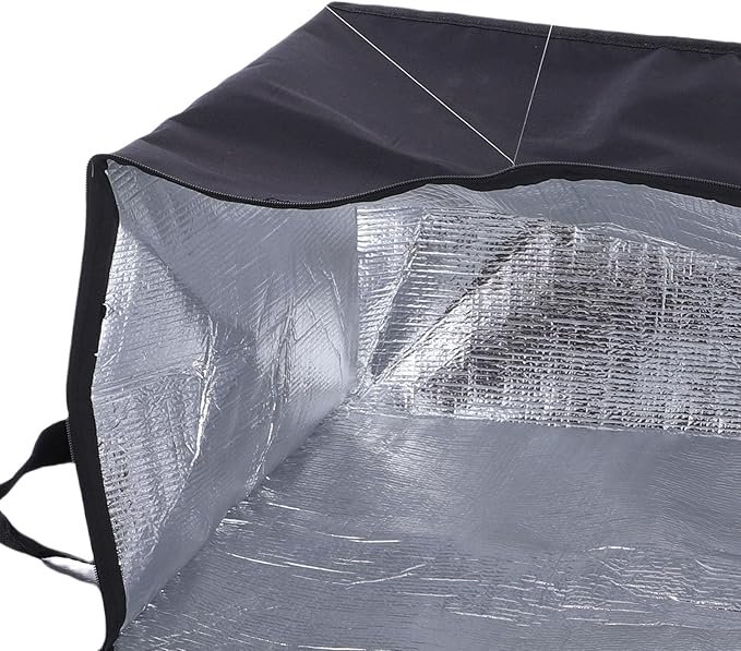 TOPINCN Insulated Pizza Delivery Bag, Thermal Food Carrier for Hot and Cold Storage Large Capacity Reusable Warming Bag Foldable for Grocery Shopping