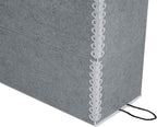 Lineco Archival Document Storage Box with Metal Edge, Acid-Free Gray Boxboard, Organize and Store Files, Prints, Photos, Jumbo-Sized Case 15.5" x 12.5" x 5" Wide, Pack of 2