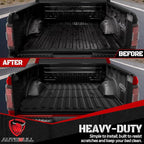 Truck Bed Mat Bed Liner Fit for 1999-2016 Ford Super Duty F250/F350/F450 Accessories 6.8FT, Vehicle Truck Bed Liner Custom Fit All Weather Protection TPE Pickup Car Bed Mat