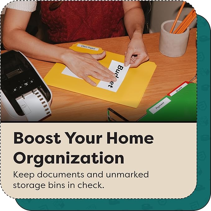 Aegis Adhesives - Compatible Labels Replacement for Brother DK-1201 (1.1" X 3.5”) Address & Barcode, Use with QL Label Printers - 12 Rolls + 1 Frame