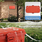 Flemoon [2 Pack] Outdoor Electrical Box Waterproof, Medium Weatherproof Electrical Box (11.5x5.2x4 inch) w/6 Cable Entry Ports, Extension Cord Cover for Power Strip, Timer, Plug, Holiday Light, Red
