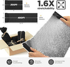 Honeycomb Packing Paper, 12"x300' Black | Perforated Honeycomb Packing Paper Recyclable Moving Supplies for Shipping & Moving | Plastic-Free Alternative to Bubble Cushion Wrap with 36 Fragile Stickers