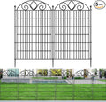 5 Panels No Dig Tall Garden Fence Panel – 44" H X 11.8' L Rustproof Metal Dog Fence Outdoor for Yard, Decorative Animal Barrier Fence for Pet, Garden Border, Patio, Flower Beds| Temporary Fencing