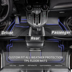 KELCSEECS® Floor Mats & Cargo Liner for 2025 Mazda CX-50 Hybrid,All Weather Protection TPE Floor Liners Front& Rear Row Full Set CX50 Hybrid Accessories Black