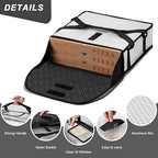 Pizza Bags for Delivery 20" X 20" X 5" - Moisture-Free, Professional Thermal Pizza Warmer, Heavy-Duty Food Carrier, Suitable for Restaurants,Picnic Uber Eats & Door Dash（ Silver）