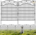 10 Panels No Dig Decorative Outdoor Garden Fence, 40 in(H) X 23.6 ft(L) Animal Barrier Fencing, Rustproof Portable Fence, Temporary Dog Fence Outdoor for Yard, Outside, Backyard, Patio