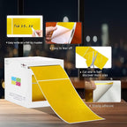 PARLAIM 3" x 5" Inch Rectangle Color Code Stickers,500 per Dispenser Box Roll Label,Adhesive Roll Square Label Stickers for Inventory(Glod)
