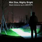 Blukar Rechargeable EDC Flashlight, Mini Keychain Flash Light with 3 Lighting Modes, Memory Function, Waterproof, Compact and Portable Pocket Light for Everyday Carry, Emergency,Camping-Blue