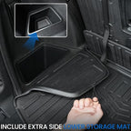 Cargo Mat Backrest Mats for 2016-2025 2026 Dodge Durango 6/7 Seats Car Mat Accessories, All Weather TPE Cargo Liner Trunk Mat SXT GT RT SRT 392 Hellcat(Cargo Mat+3rd Row Backrest Mats)