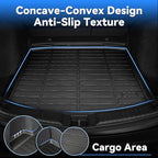 Hutisya-Floor Mats & Cargo Liner Set Fit for BMW X1 2023-2025 All Weather Protection Anti-Slip & Durable TPE Full Set Liners Automotive Accessories-Black